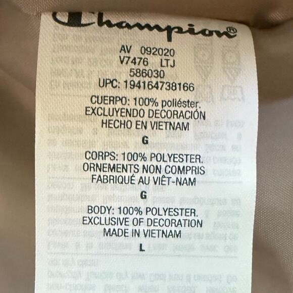 Champion Big C Coaches Jacket Men’s Large Tan with Burgundy Logo - Picture 13 of 14